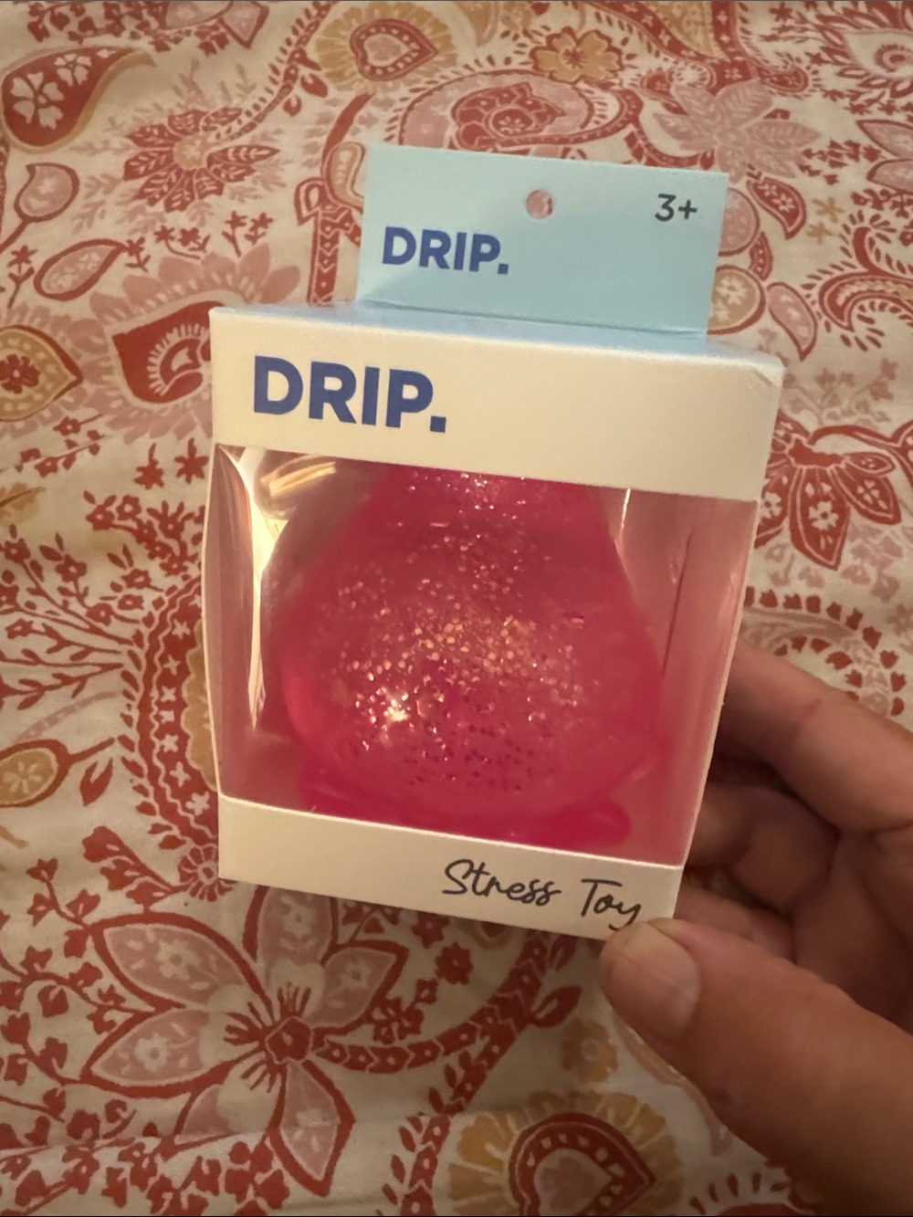 Drip Pink Stress Toy - Glitter Squish Sensory Toy